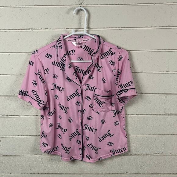 Juicy Couture Pink Button Down Pajama Tops Bundle size L - Picture 2 of 9